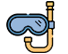 Mask icon with snorkel