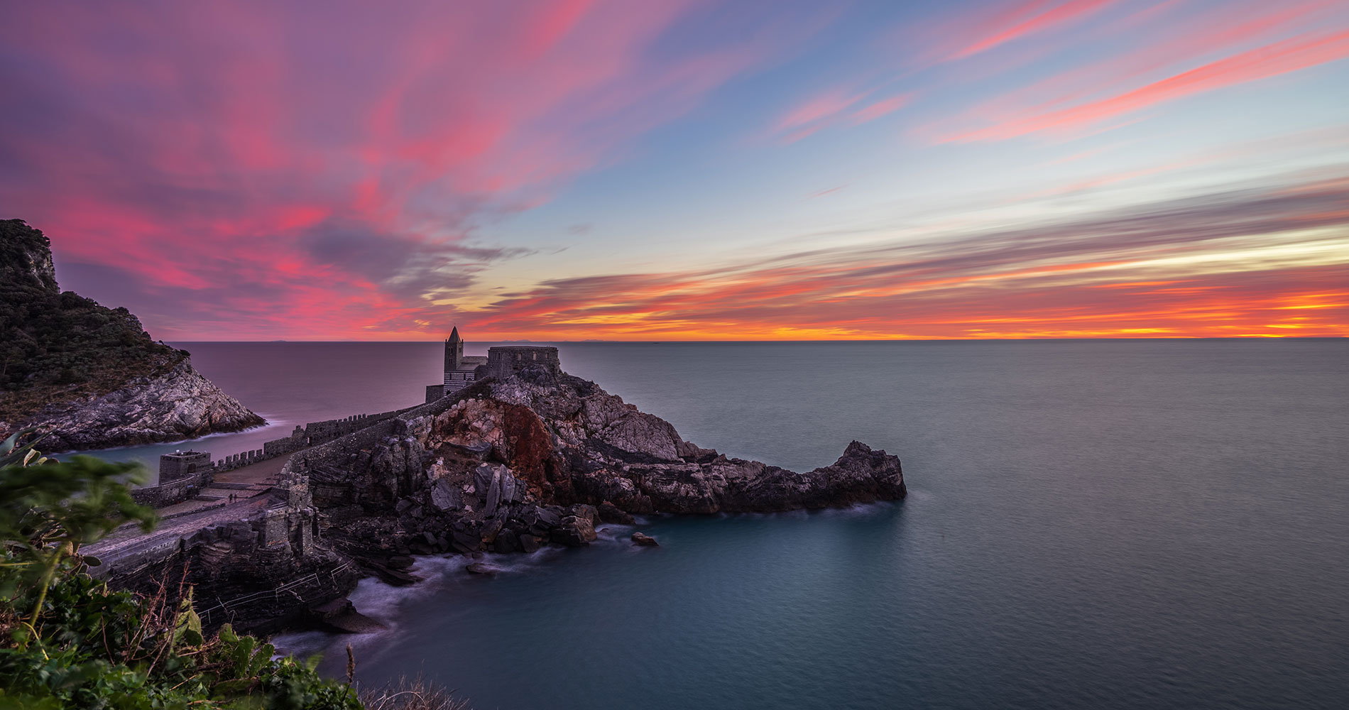 Foto di Porto Venere al tramonto