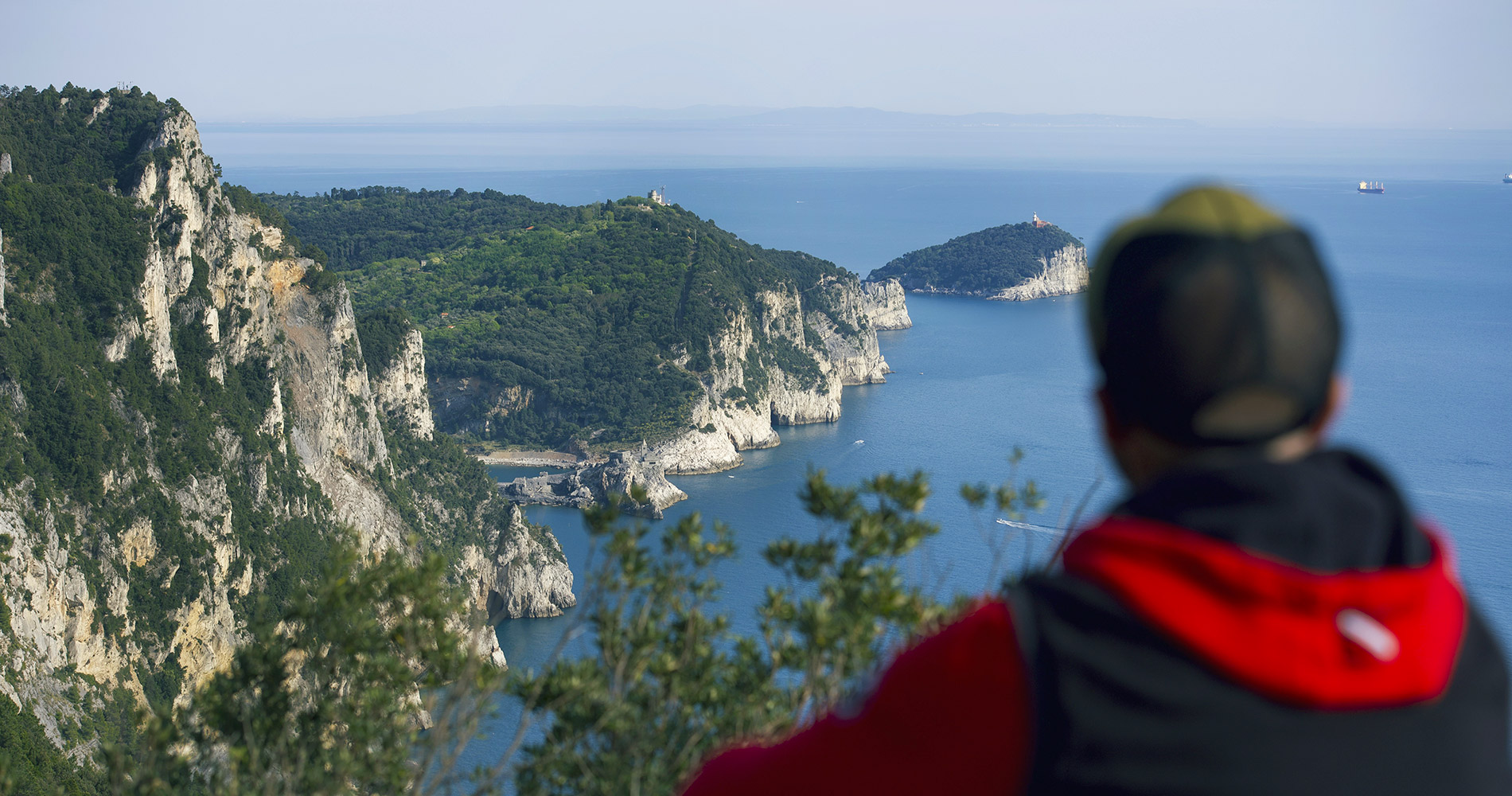 Panoramablick auf den Campiglia-Porto Venere Weg