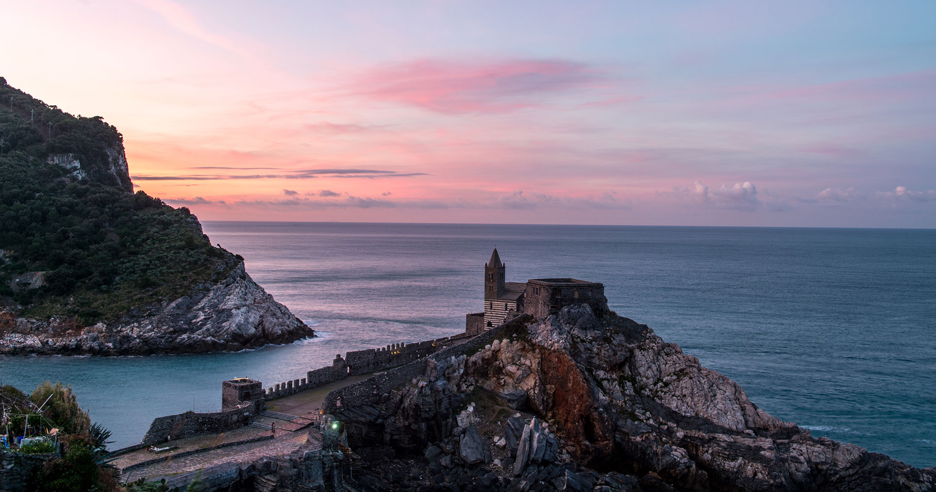 Foto di Porto Venere al tramonto